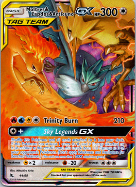 Moltres & Zapdos & Articuno GX (44/68) [Hidden Fates]