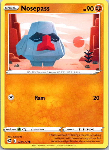 Nosepass [073/172] [Brilliant Stars] Reverse Holofoil