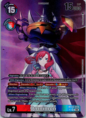 Omnimon (Alternate Art) [BT22-015 SR] [Cyber Eden] Foil