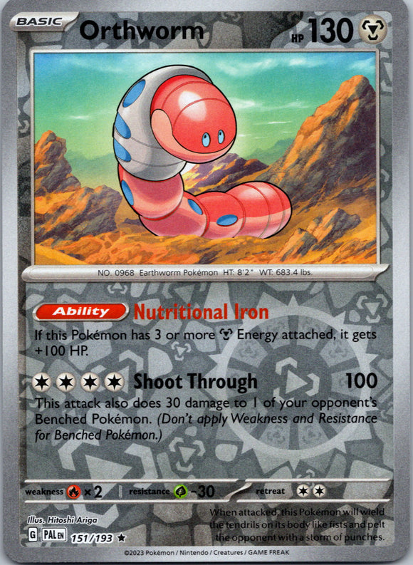 Orthworm [151/193] [Paldea Evolved] Reverse Holofoil