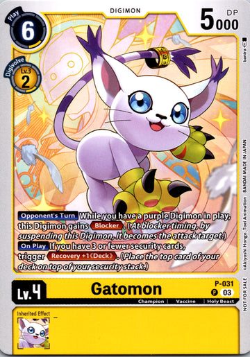 Gatomon - P-031 (Blast Ace Pre-Release) [P-031] [Digimon Promotion Cards] Normal