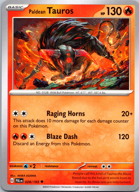 Paldean Tauros - 028/193 [028/193] [Paldea Evolved]