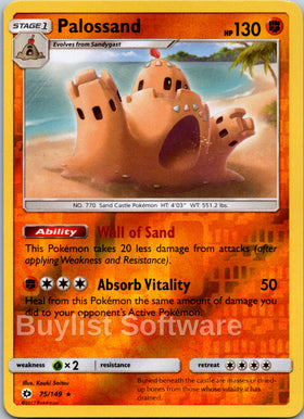 Palossand [75/149] [Sun & Moon Base Set] Reverse Holofoil