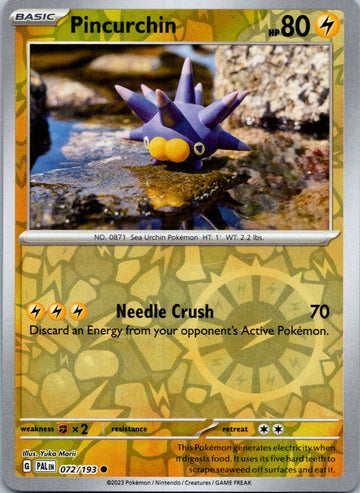 Pincurchin - 072/193 [072/193] [Paldea Evolved] Reverse Holofoil