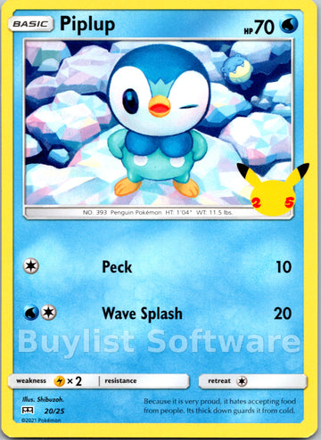 Piplup [20/25] - McDonalds Collection 2021