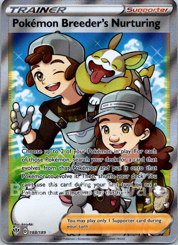 Pokemon Breeder's Nurturing (Full Art) (188/189) [SWSH03: Darkness Ablaze]