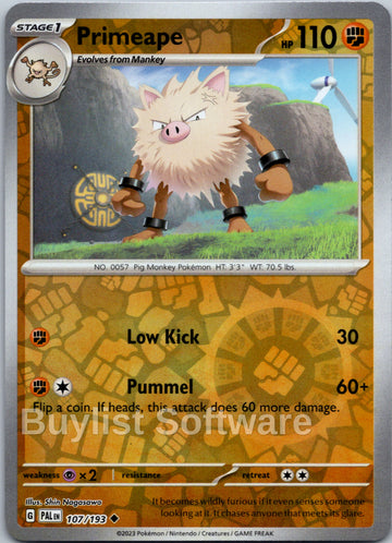 Primeape [107/193] [Paldea Evolved] Reverse Holofoil