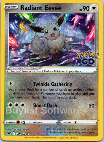 Radiant Eevee [SWSH230] [Sword & Shield Promo Cards] Holofoil