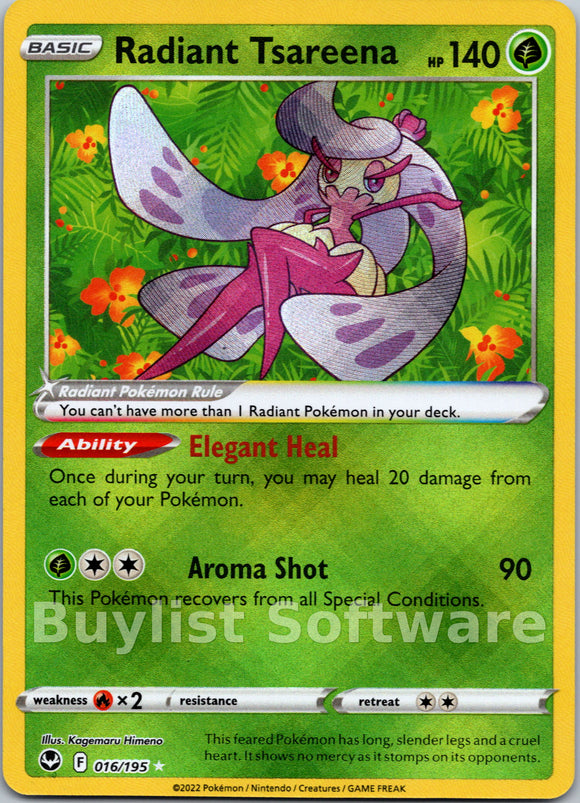 Radiant Tsareena (016/195) [Sword & Shield: Silver Tempest]
