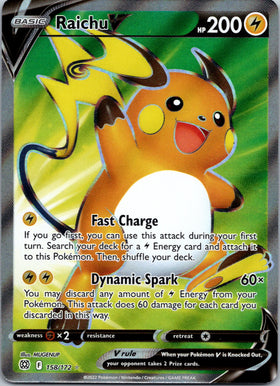 Raichu V (Full Art) [158/172] [Brilliant Stars] Holofoil