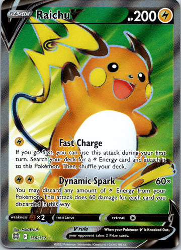 Raichu V (Full Art) [158/172] [Brilliant Stars] Holofoil