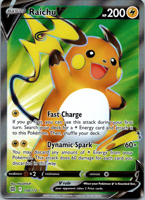 Raichu V (Full Art) [158/172] [Brilliant Stars] Holofoil