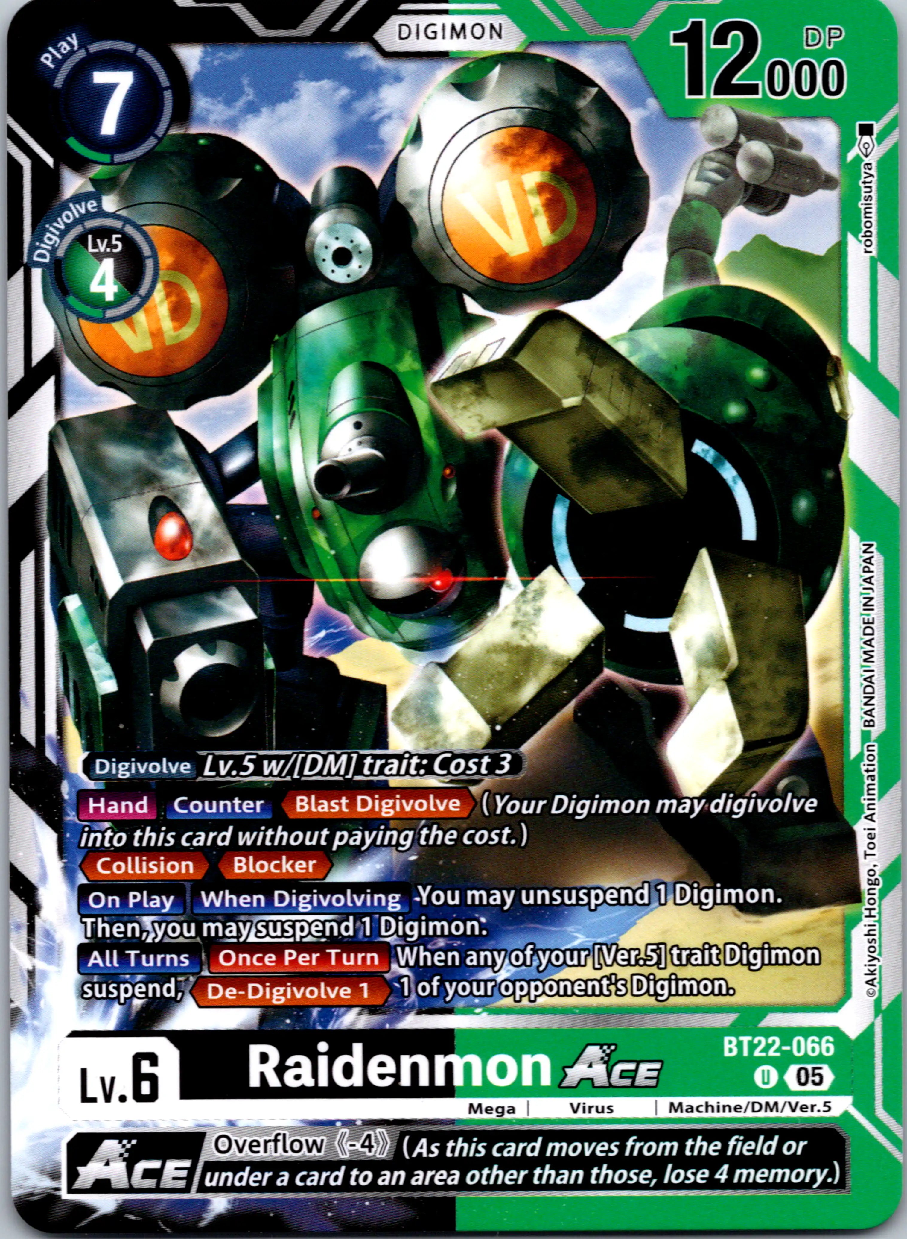 Raidenmon ACE [BT22-066 U] [Cyber Eden] Foil