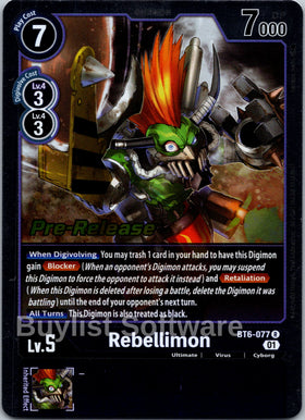 Rebellimon [BT6-077] [Double Diamond Pre-Release Cards] Foil