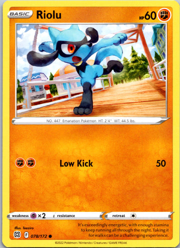 Riolu [078/172] [Brilliant Stars] Reverse Holofoil