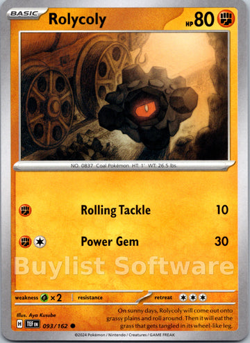 Rolycoly [093/162] - (Temporal Forces) Reverse Holofoil