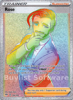 Rose (Secret) (196/189) [SWSH03: Darkness Ablaze]