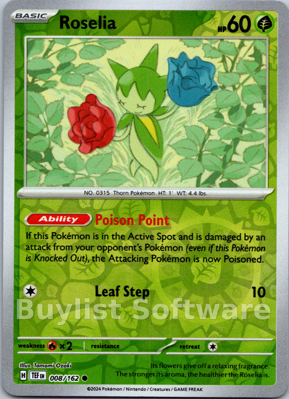 Roselia [008/162] - (Temporal Forces) Reverse Holofoil