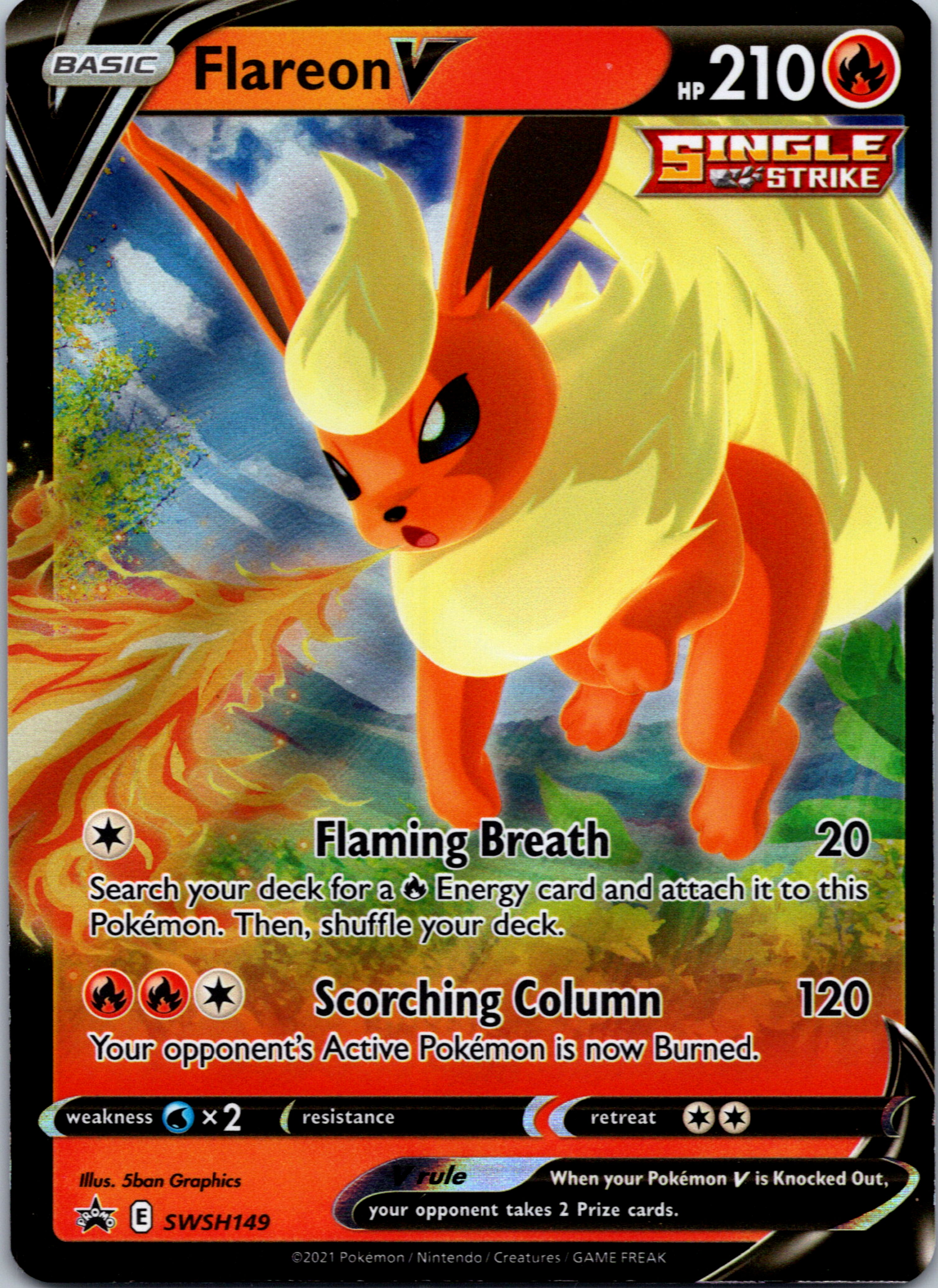 Flareon V (SWSH149) [Sword & Shield: Black Star Promos]