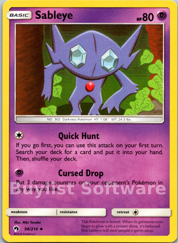 Sableye (096/214) [Sun & Moon: Lost Thunder]