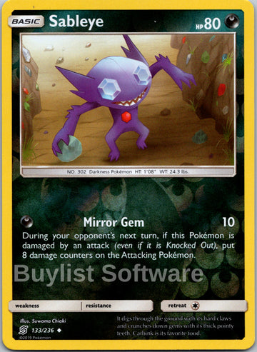Sableye [133/236] [Unified Minds] Reverse Holofoil