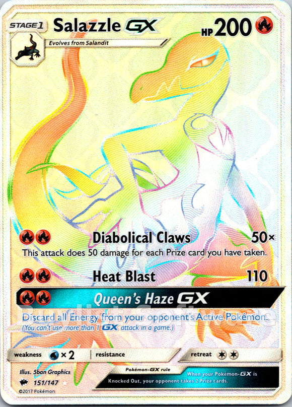 Salazzle GX (151/147) [Sun & Moon: Burning Shadows]