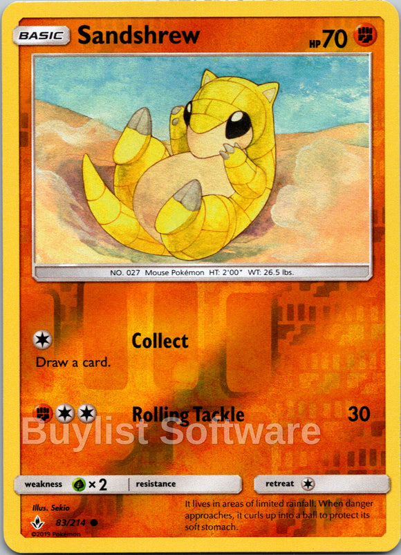 Sandshrew [83/214] [Unbroken Bonds] Reverse Holofoil