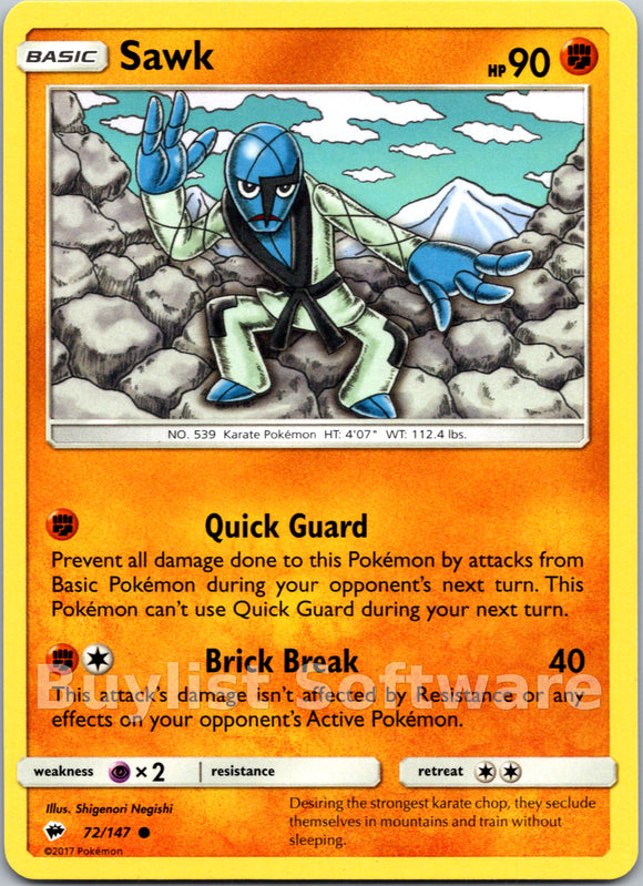 Sawk (072/147) [Sun & Moon: Burning Shadows]