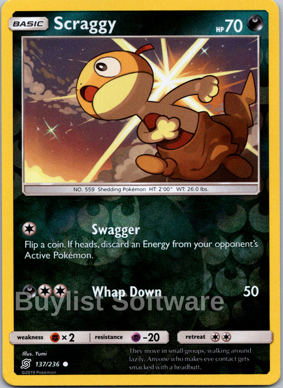 Scraggy [137/236] [Unified Minds] Reverse Holofoil