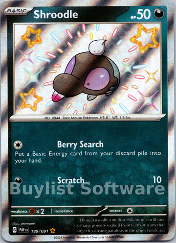 Shroodle [189/091] - (Paldean Fates) Holofoil