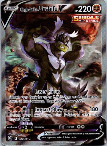 Single Strike Urshifu V (Alternate Full Art)  [151/163] [SWSH05: Battle Styles]