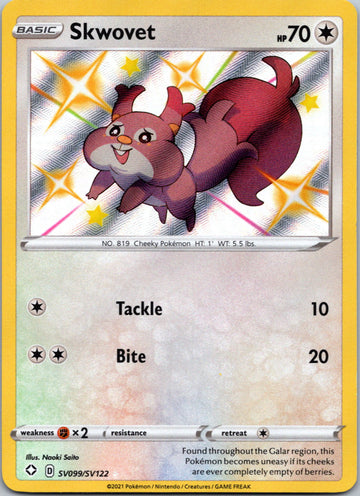 Skwovet [SV099/SV122] [Shining Fates: Shiny Vault] Holofoil