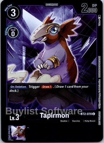 Tapirmon [BT2-070] [Release Special Booster] Normal