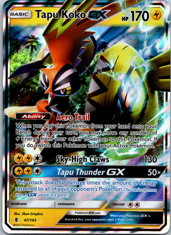 Tapu Koko GX [47/145] [Guardians Rising] Holofoil