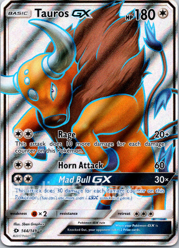 Tauros GX [144/149] [Sun & Moon Base Set] Holofoil