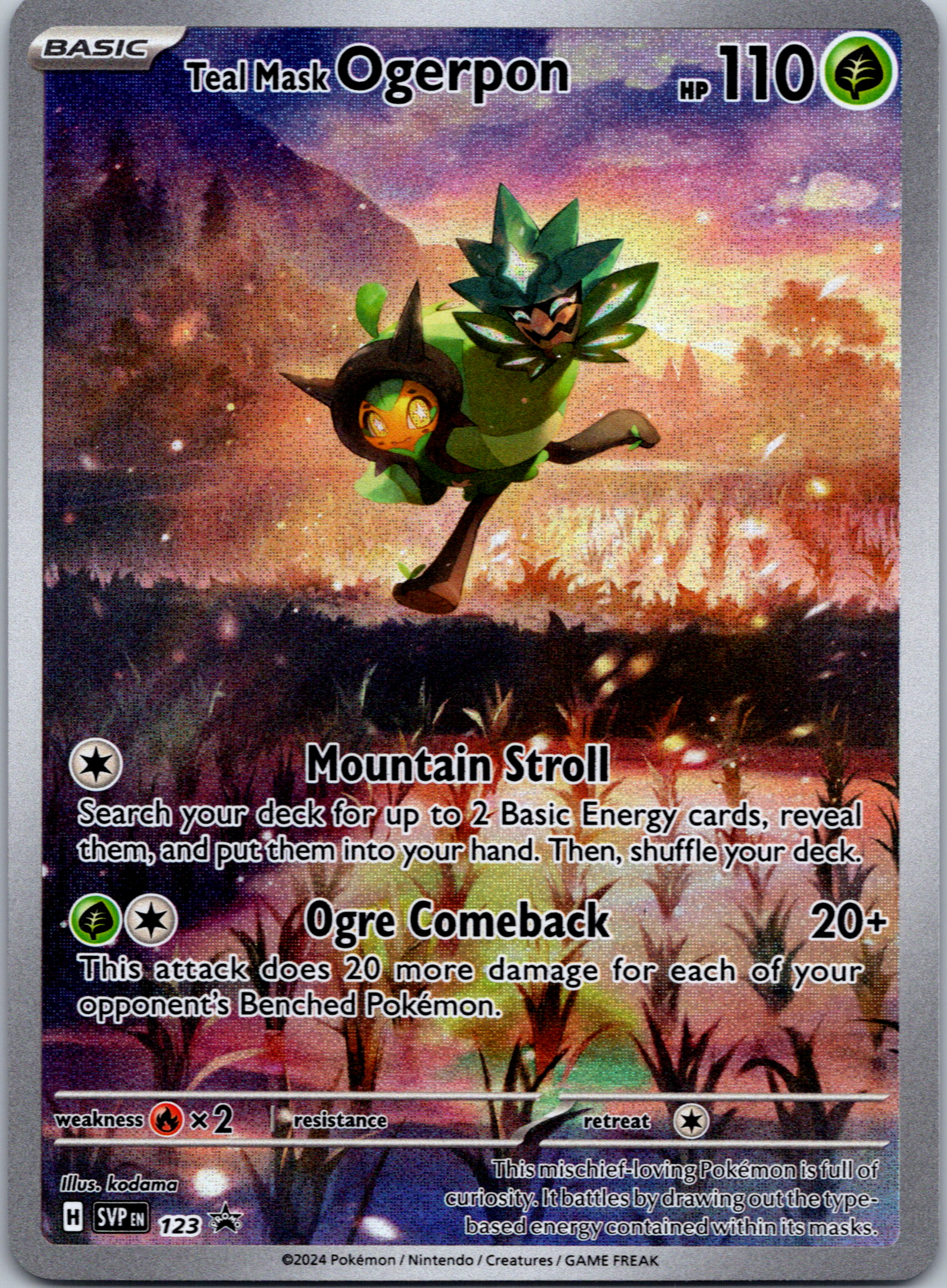 Teal Mask Ogerpon [123] - (SV Scarlet & Violet Promo Cards) Holofoil