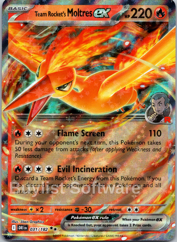 Team Rocket's Moltres ex [031/182] [Destined Rivals] Holofoil