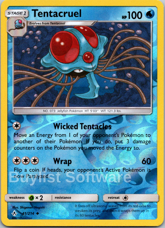 Tentacruel [41/214] [Unbroken Bonds] Reverse Holofoil