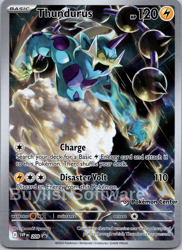 Thundurus (Pokemon Center Exclusive) [209] [Scarlet & Violet Promo Cards] Holofoil