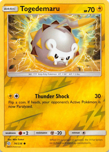Togedemaru - 74/236 [74/236] [Cosmic Eclipse] Reverse Holofoil