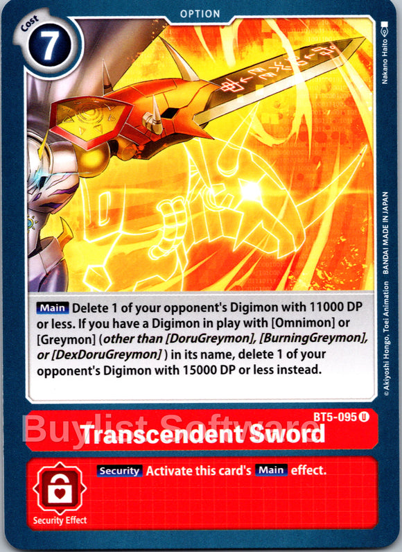 Transcendent Sword [BT5-095] [Battle of Omni] Normal