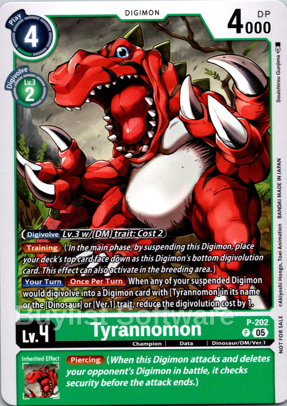 Tyrannomon (Store Tournament 2025 Vol.4 Participation Pack) [P-202 P] [Digimon Promotion Cards]
