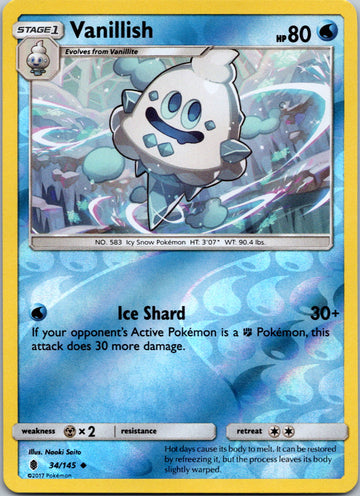 Vanillish [34/145] [Guardians Rising] Reverse Holofoil