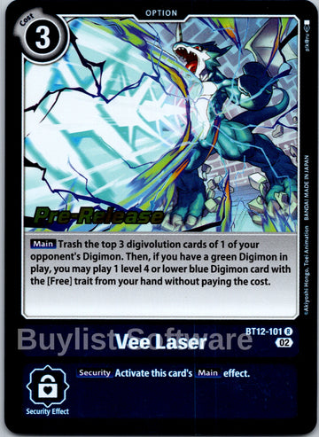 Vee Laser [BT12-101] [Across Time Pre-Release Cards] Foil