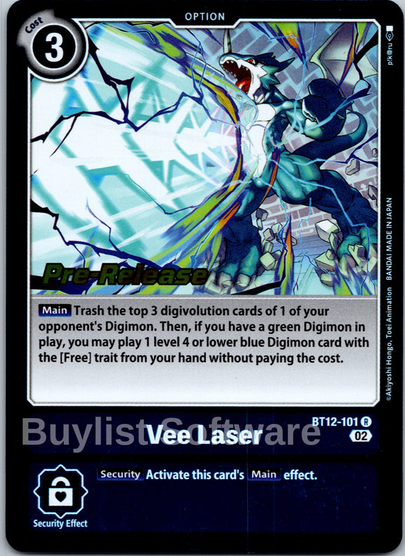 Vee Laser [BT12-101 R] [Across Time Pre-Release Cards] Foil