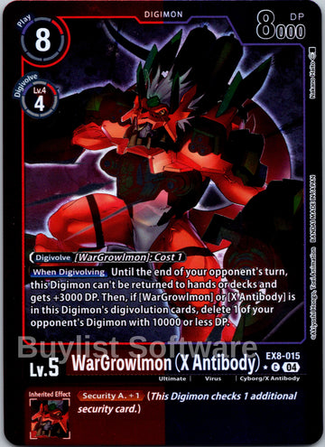 WarGrowlmon (X Antibody) (Limited Foil) [EX8-015-C] [Chain of Liberation] Foil