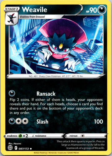 Weavile [087/172] [Brilliant Stars] Reverse Holofoil