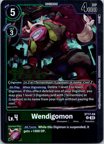 Wendigomon [ST17-04-U] [Starter Deck 17: Double Typhoon Advanced Deck Set Pre-Release Cards] Foil