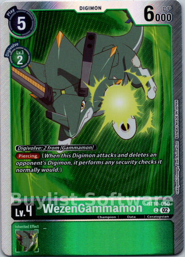 WezenGammamon (Double Pack Set 02) [BT10-050] [Xros Encounter] Foil