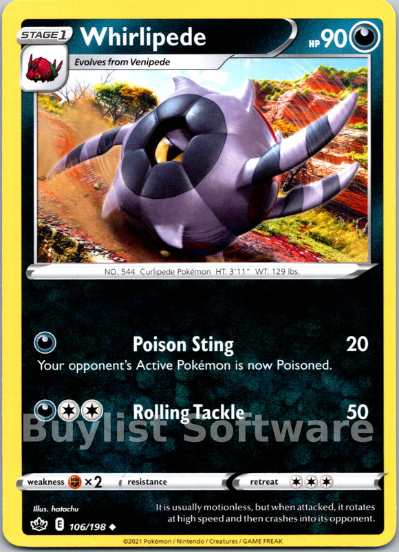 Whirlipede (106/198) [Sword & Shield: Chilling Reign]